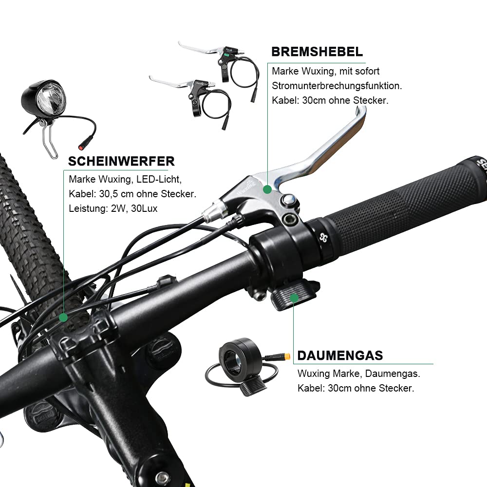 SHIMOST 28 Inch 700C E-Bike Conversion Kit 36V250W Front Motor with 36V15.6Ah Li-ion Battery Pack for Front Wheel, Integrated Controller, LCD Display, PAS Sensor.