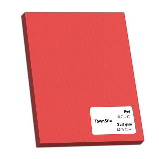 24 pieces, 230gsm - Cardstock Paper Red, 8.5" x 11"