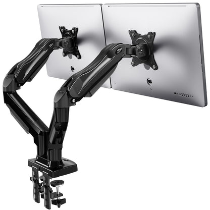 HUANUO Monitor Mount for 13 to 32 inch Screens, Dual Monitor Stand - 360° Rotation, 2 Mounting Options, VESA 75 & 100