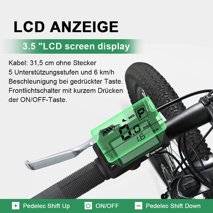 SHIMOST 28 Inch 700C E-Bike Conversion Kit 36V250W Front Motor with 36V15.6Ah Li-ion Battery Pack for Front Wheel, Integrated Controller, LCD Display, PAS Sensor.