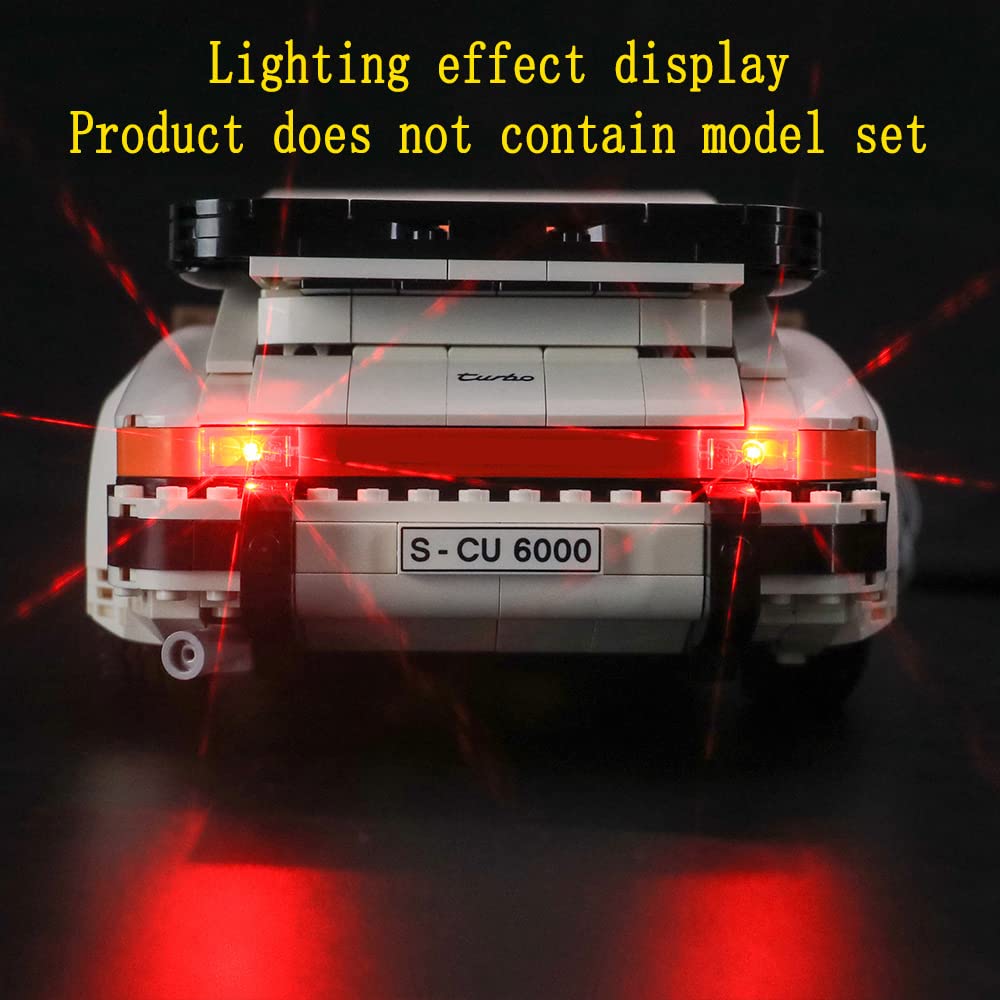 GEAMENT LED Light Kit for 2021 Porsche 911 - Compatible with Lego 10295 Creator Expert model (model set not included)