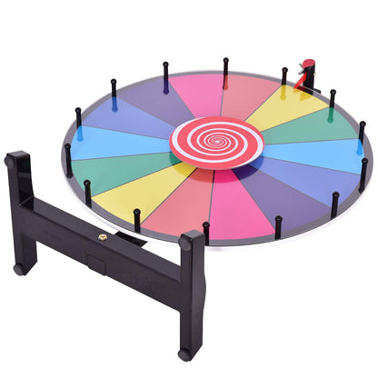 GOPLUS 18" 24" Wheel of Fortune Lottery Games Prize Wheel Gambling (18")