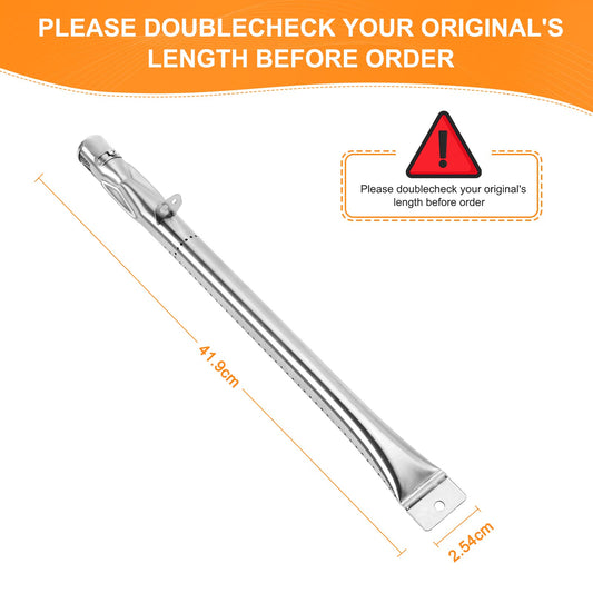 GFTIME 41.9cm Universal Burner Replacement for Enders Monroe 2010, Swiss, Broilmaster, Coobinox Flex, Enders Kansas, Napoleon Ultra Chef many grill models, stainless steel tube grill burner, 4 pieces.