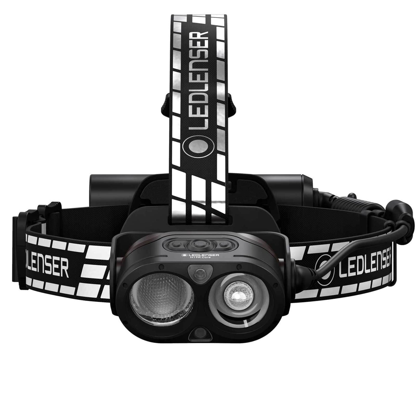Ledlenser H19R Signature Premium Headlamp LED, rechargeable, with red light, waterproof IP67, 4000 lumens, Bluetooth remote control, beam distance 330m, USB magnetic charging cable, helmet mount, Outdoor MTB