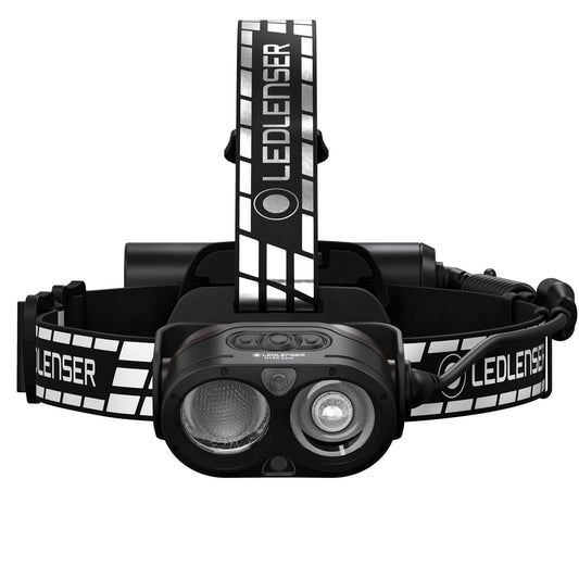 Ledlenser H19R Signature Premium Headlamp LED, rechargeable, with red light, waterproof IP67, 4000 lumens, Bluetooth remote control, beam distance 330m, USB magnetic charging cable, helmet mount, Outdoor MTB