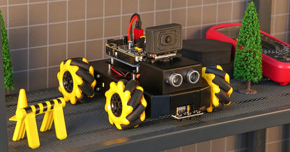 Yahboom UNO R3 AI Smart Robot Kit with Mecanum Wheel and ESP32 Camera. App Control for FPV Video. Great for STEM Programming Education. Perfect for Kids interested in Electronics.