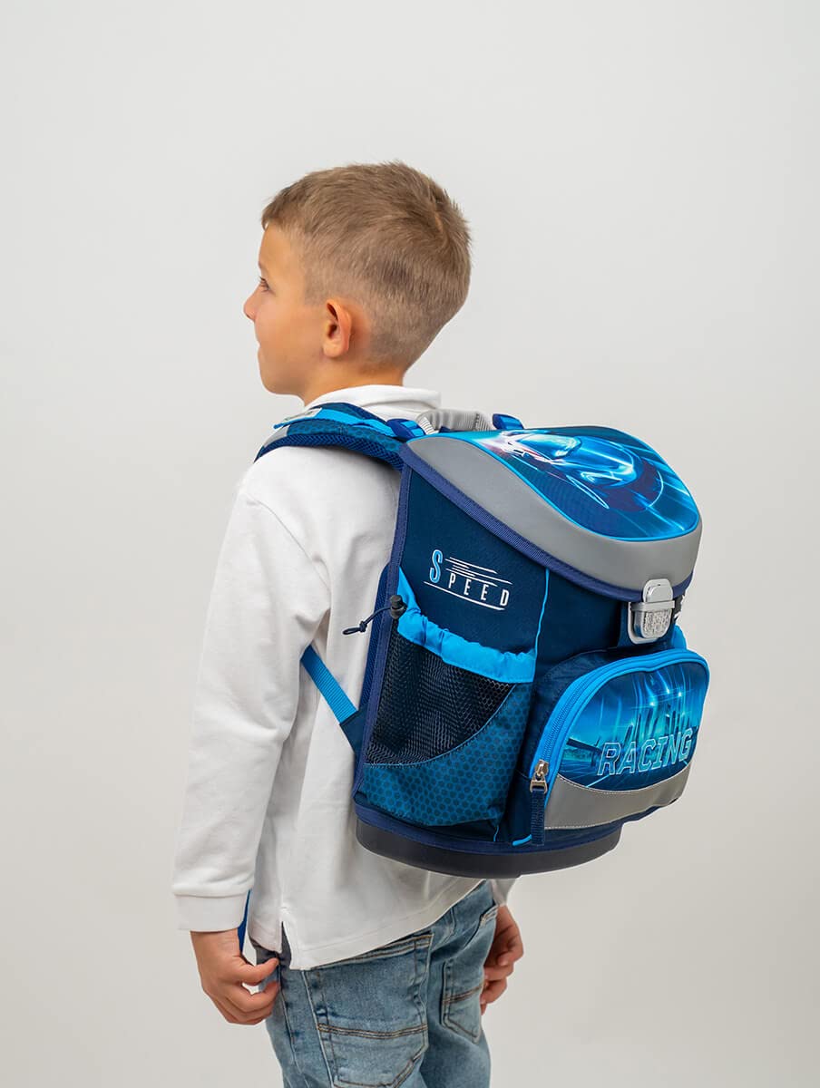 Belmil Mini-Fit School Bag Set 4 pieces (405-33/AG/S) (Racing Blue Neon)