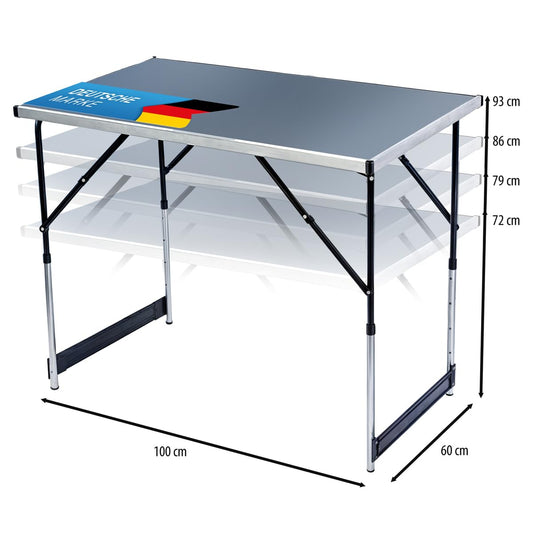 GOODS+GADGETS Folding Multifunction Table Multipurpose Camping Table Foldable Market Table Adjustable Wallpapering Table Side Table for camping in the garden for festivals markets and more.