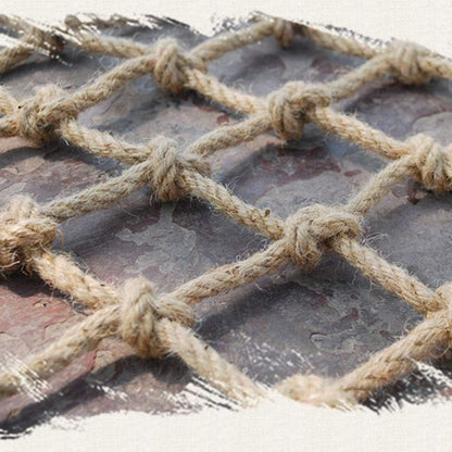 Decorative rope net for indoor or outdoor use, safety protection hemp rope net - children's balcony railing guardrail baby stair protection net indoor playground cargo trailer (0.5x5m)