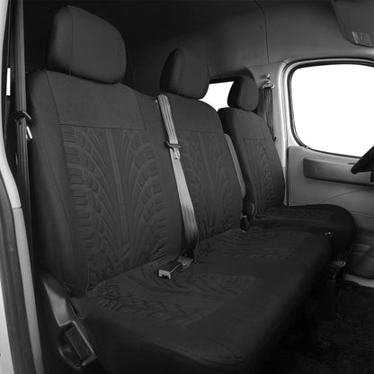 TOYOUN Universal Seat Covers for Vans Trucks - Separate design seat bottom storage accessible, car seat covers 1+2 seat cover seat covers, Black
