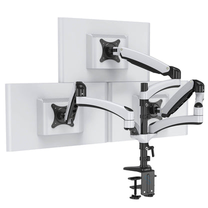 HFTEK - Monitor arm - triple bracket table mount for 3 screens from 15-27 inches with VESA 75/100 - FY138DW