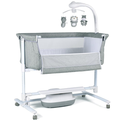 Dream Deluxe: Baby crib, electric, with automatic rocking, White