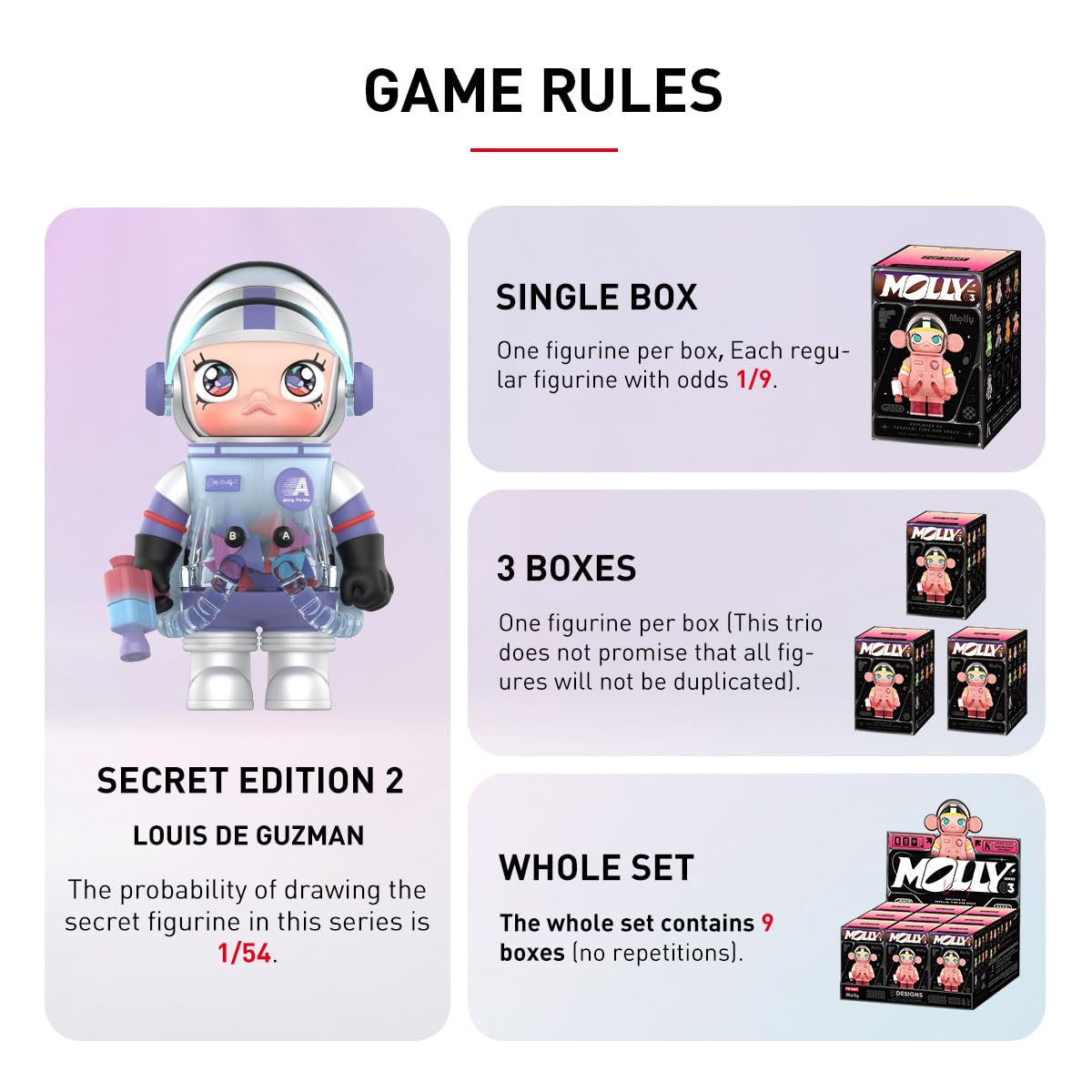 POP MART MEGA Space Molly 100% Series 3 Figures Action Figures Collectible Art Toys Toys Figures Gift 3PC