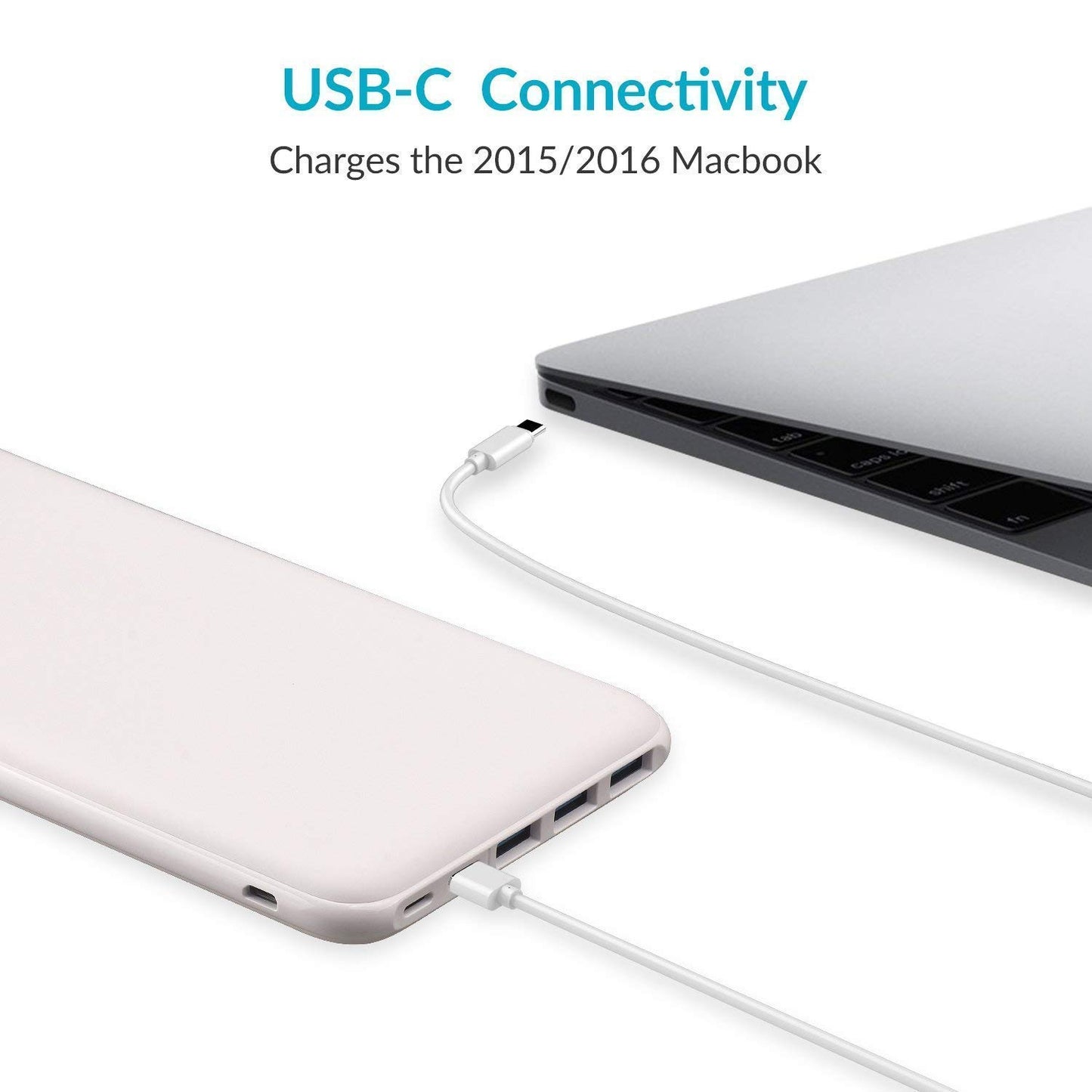 Charmast Power Bank, Ultra Slim Powerbank 26800mAh with 4 outputs & 3 inputs, USB C In & Out External Portable Chargers Compatible with iPhone 16/15/14/13/12 Pro Max Plus iPad Samsung Huawei Tablet (White)
