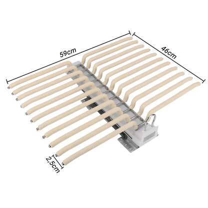 Pants hanger, extendable wardrobe pants pull-out, pants holder for closet, pants hanging, space-saving, beige.