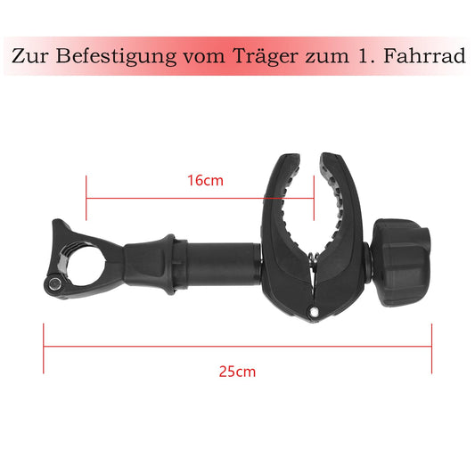 Frame holder, 25cm in length, bike mount bike holder, bike carrier, bike holder mounting clamp for RV, lockable, for U-shaped tube.