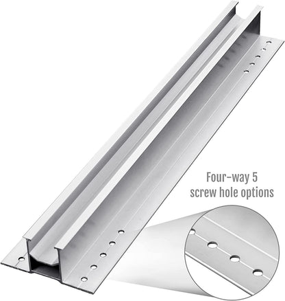 Solar Panel Mounting Kit, 400X400 Aluminum Solar Panel Mounting, with 4 Solar Panel Z Brackets and 2 Mid Clamps (30mm), Mounting Rail x 4 for 1 x Solar Panel