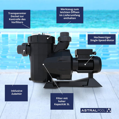 Astral Pool Victoria Plus Pool Pump 18.0 m³/h 230 Volt