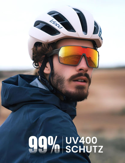 Lamicall XL Cycling Glasses for Men, Quick Glasses for Women - [29g TR-90 Ultralight] Polarized Sports Cycling Glasses with Adjustable Nose Pads & Arms, UV400 Running Sunglasses for Cycling/Running