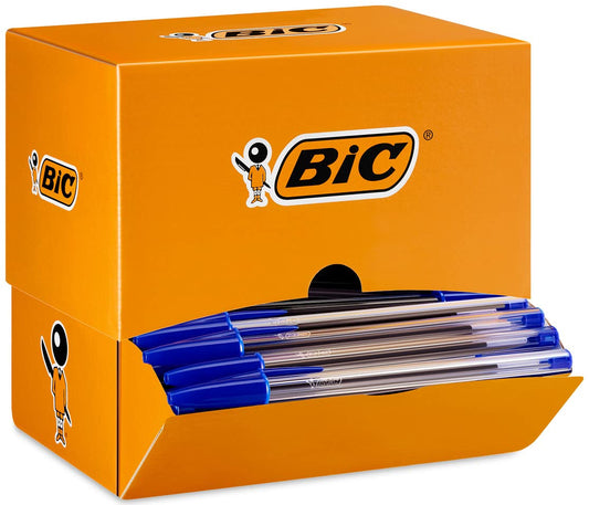 BIC ballpoint pen set Cristal Original, in blue, line width 0.4 mm, 150-pack & ballpoint pen set Cristal Original, in black, line width 0.4 mm, 100-pack