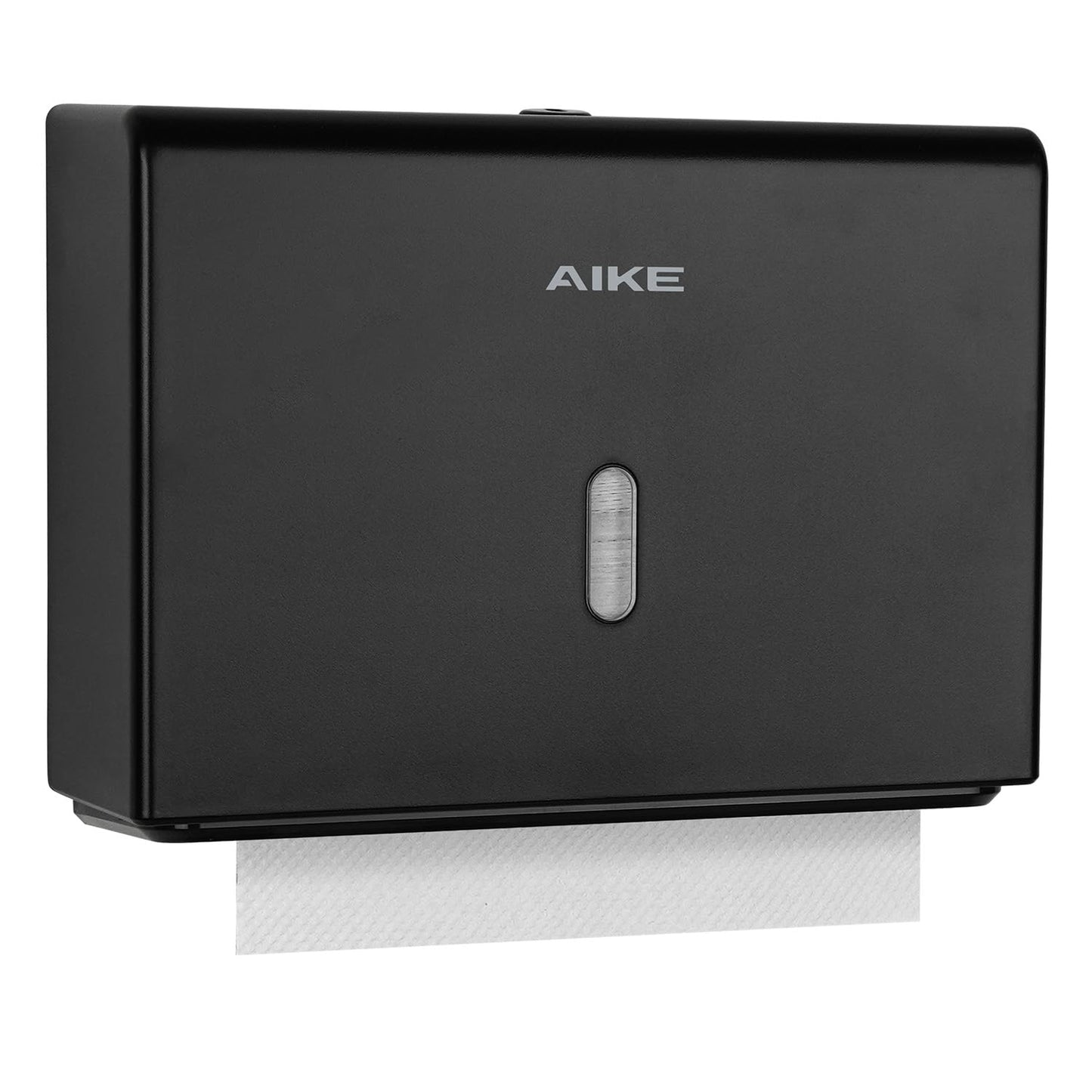 AIKE Paper Towel Dispenser Wall Mount Commercial, holds 200+ sheets for Z-fold & 25.4x7.8 cm multi-fold towels, Towel Dispenser AK5102, Black.