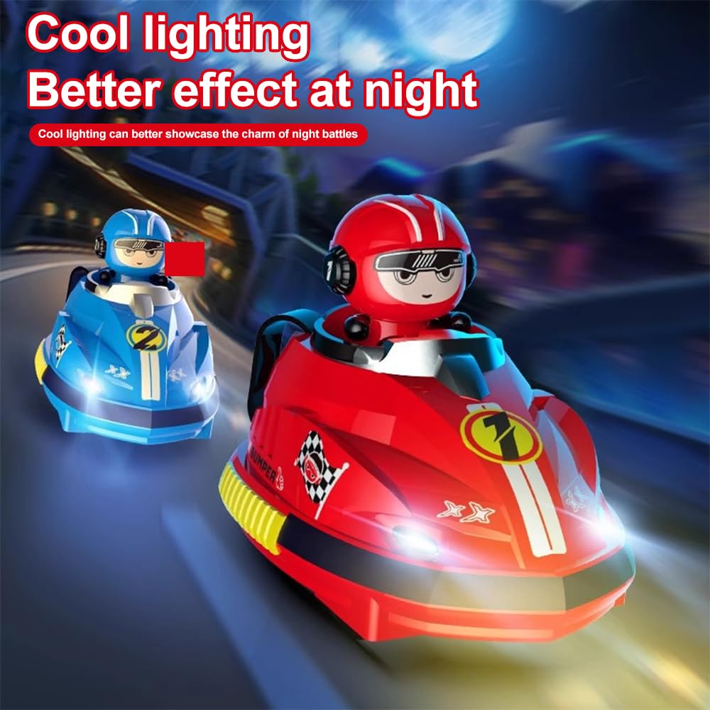 Dhqkqg Remote Control Car, 2 Pack Rc Speed Bumper Cars Toy for Two Players, Remote Control Toys with Remote, Mini RC Bumper Cars, Remote Controlled Mini Ejector Vehicles
