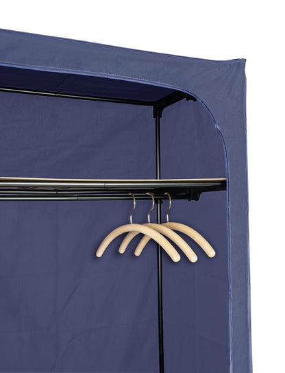 WENKO wardrobe Business with shelf and clothes rail, fabric wardrobe for dust-free storage of textiles, metal frame and fabric in durable polyester quality, 75 x 160 x 50 cm