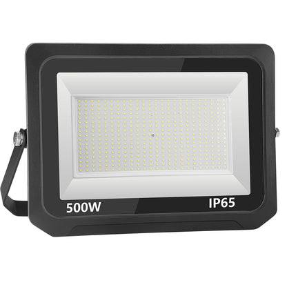 loyal LED floodlight outdoor: 500W super bright spotlight 6000K cold white 50000LM - IP65 waterproof adjustable with bracket for garden, garage, sports field