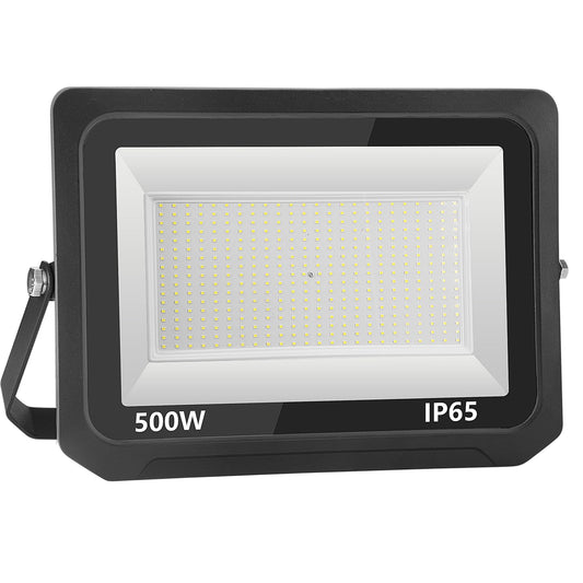 loyal LED floodlight outdoor: 500W super bright spotlight 6000K cold white 50000LM - IP65 waterproof adjustable with bracket for garden, garage, sports field