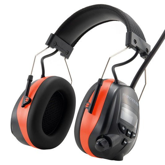 PROTEAR Hearing Protection with Radio DAB/DAB+/FM/Bluetooth 5.3, Noise Cancelling Wireless Headphones for Workshop, Garden/Mowing, SNR 30dB