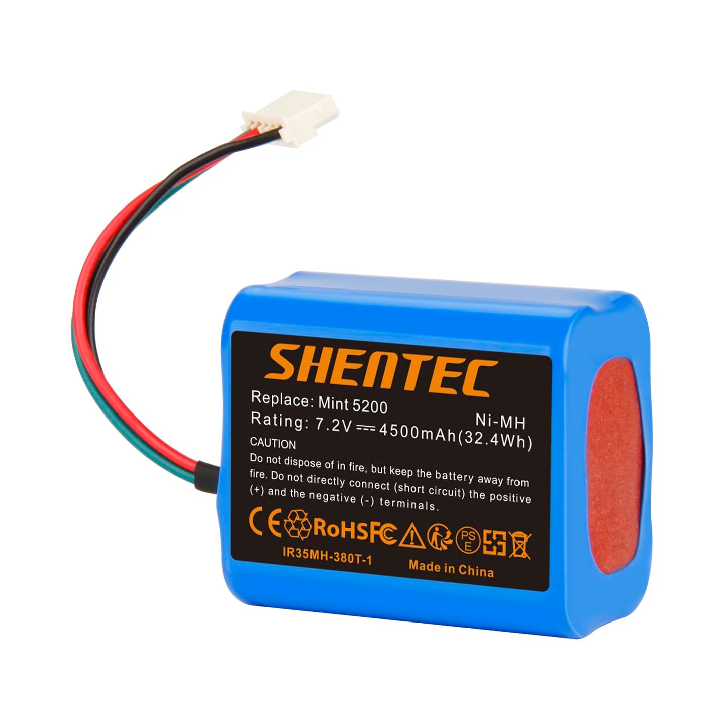 Shentec 7.2V 4500mAh NI-MH Replacement Battery for iRobot Braava Battery 380 380T 390 390T Mint 5200 5200B 5200C