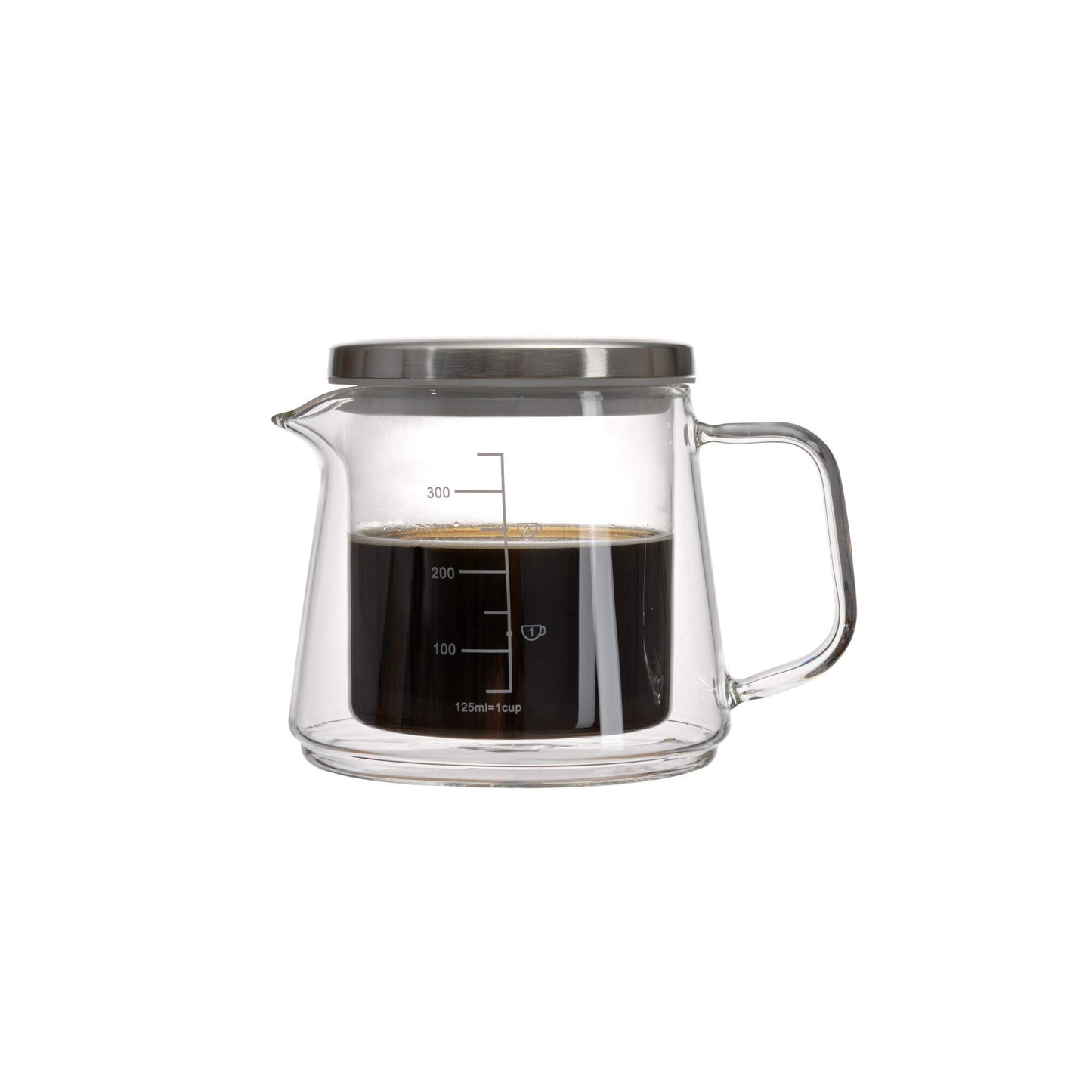 GRÄWE Coffee Maker with heat-resistant borosilicate glass carafe, stainless steel permanent filter, dishwasher safe.