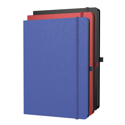 ONAVIA A4 Lined Notebook, Hardcover, 80 sheets (160 pages) 80 gsm, 7mm line spacing for home, school, and work. Multicolored (3 pieces)