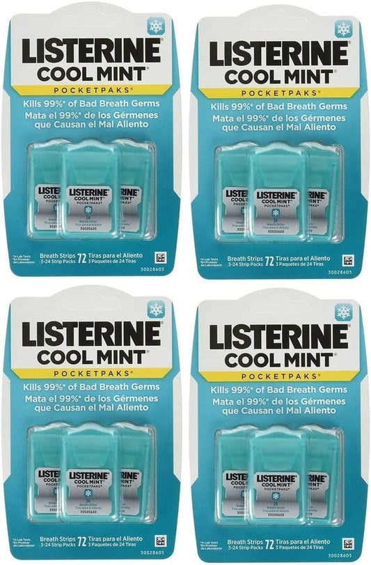 Listerine PocketPaks, Cool Mint, 24 Strips (Pack of 12) by Listerine
