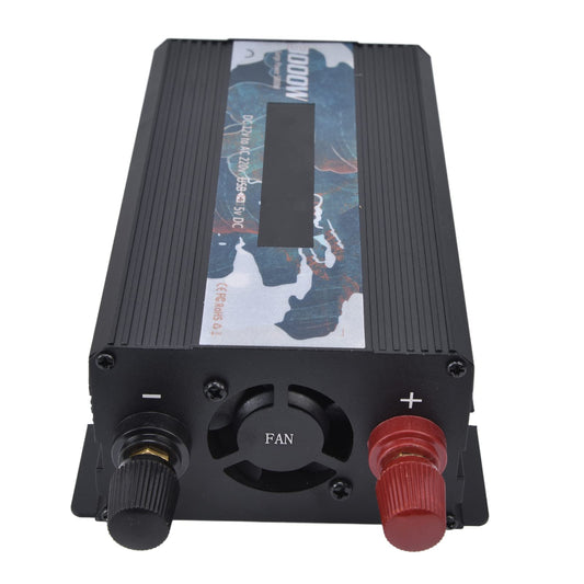 300W Pure Sine Wave Inverter DC 12V to AC 220V Multifunctional Battery Converter for Home, RV, Truck (Black)