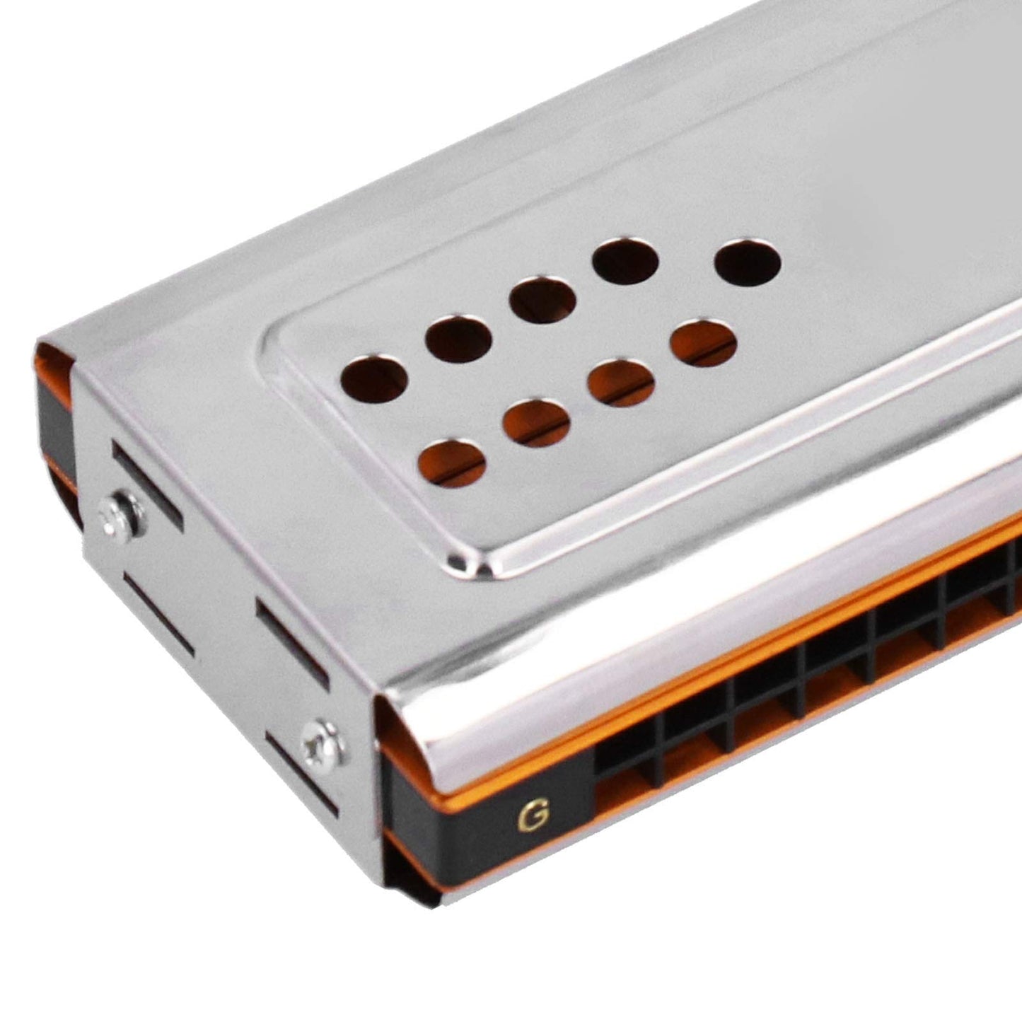 24 Holes C & G Key Double-sided Harmonica, Tremolo Harmonica with Box Musical Instrument for Beginners