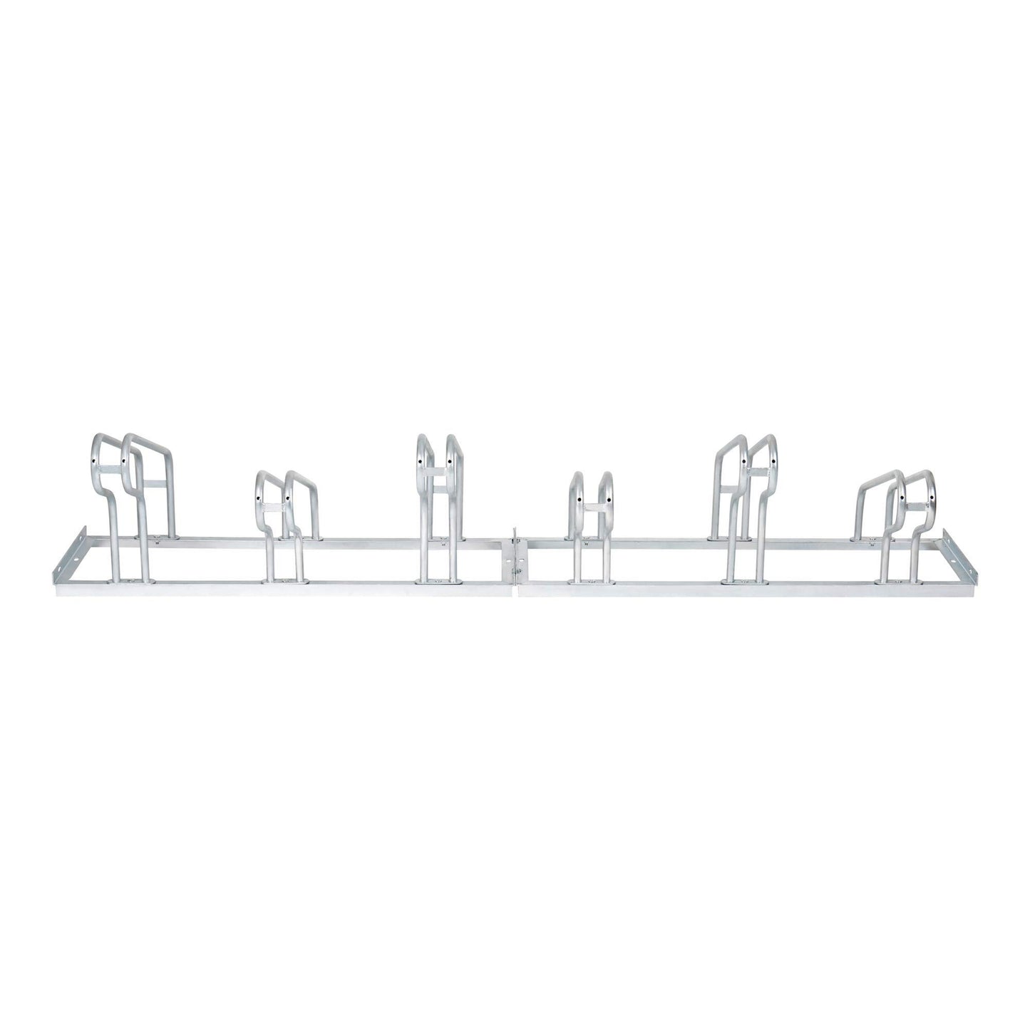 BULL bike stand, for 6 bikes, hot-dip galvanized steel construction, hoop rack, suitable for mountain bikes, for row connection and floor mounting, tire width up to 5.5 cm