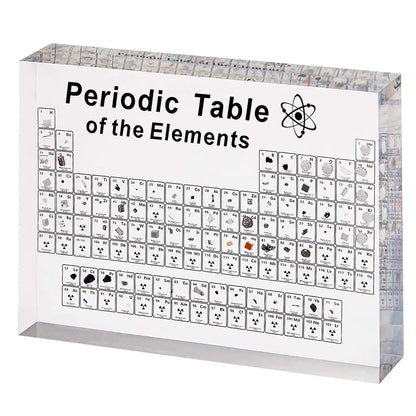 Mocoli Periodic Table acrylic, Periodic Table Real Elements, 83 Elements, Periodic Table, Periodic Table of Elements Real, Student Gift, Gift for Chemists