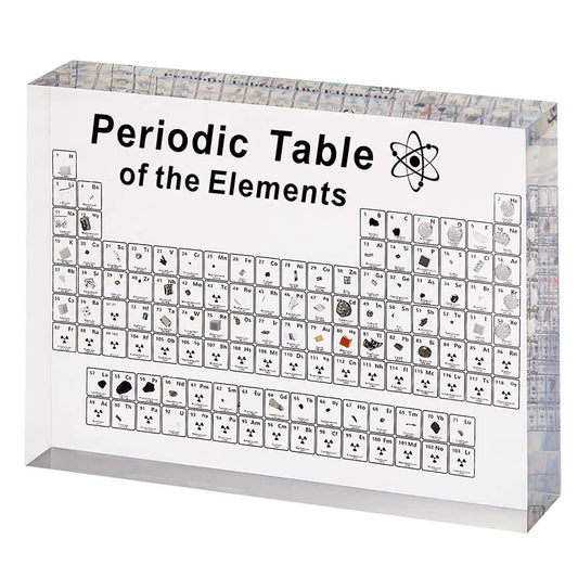 Mocoli Periodic Table acrylic, Periodic Table Real Elements, 83 Elements, Periodic Table, Periodic Table of Elements Real, Student Gift, Gift for Chemists