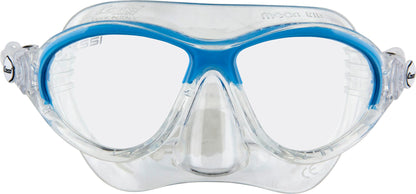 Cressi Moon Kid Combo Set - Snorkeling mask + snorkel for kids, Transparent/Blue, One size