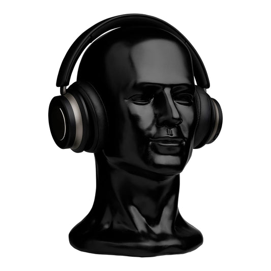 CRAZY HEADS Human Head S Display Head Black Headphone Stand Helmet Stand Hat Stand Mannequin Headset Stand