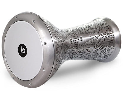Oriental professional belly dance darbuka drum percussion, hand-hammered from cast aluminum.