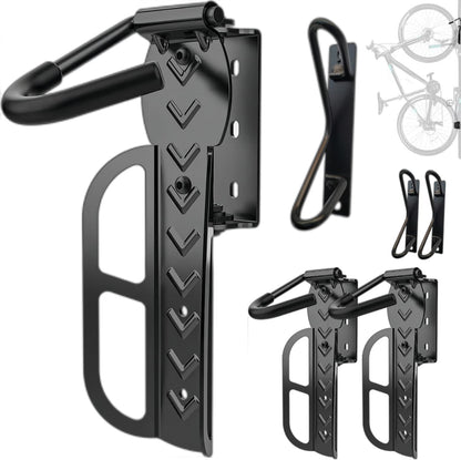 Bicycle wall mount 3 pack - TAZZOR Bike Wall Mount with 100% steel construction. Swivel design for vertical bike storage on the wall.