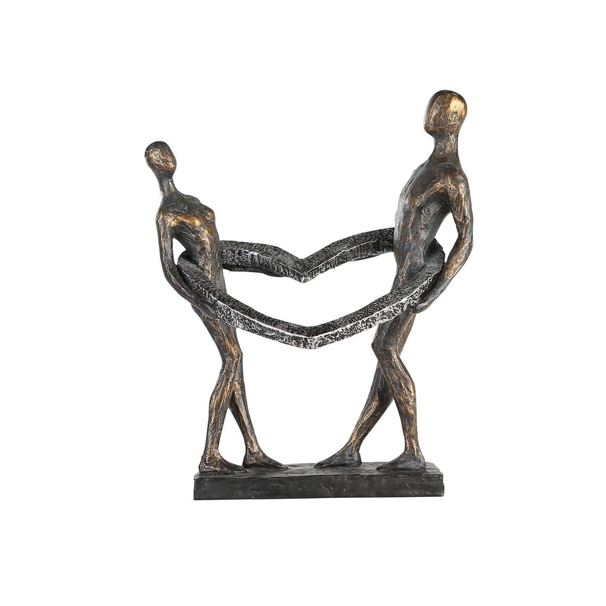 Casablanca - Decorative sculpture figure Connected - made of poly bronze-colored couple H 31 cm