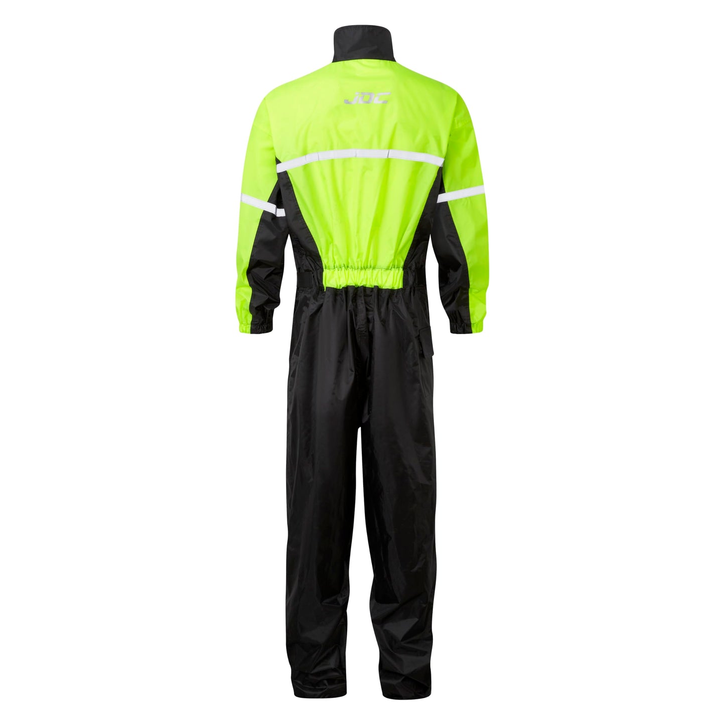 JDC Motorcycle Suit - Rain Suit - One Piece - Waterproof Rain Protection - SHIELD - Black Yellow - XL - Medium Length