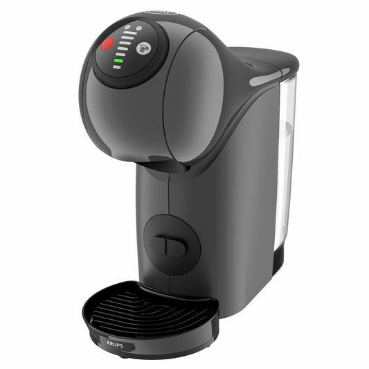 NESCAFÉ Dolce Gusto Genio S by KRUPS, coffee capsule machine, 15 bar pressure, ultra-compact design, over 30 coffee creations, adjustable drink size, auto shut-off feature, anthracite color, KP243B.
