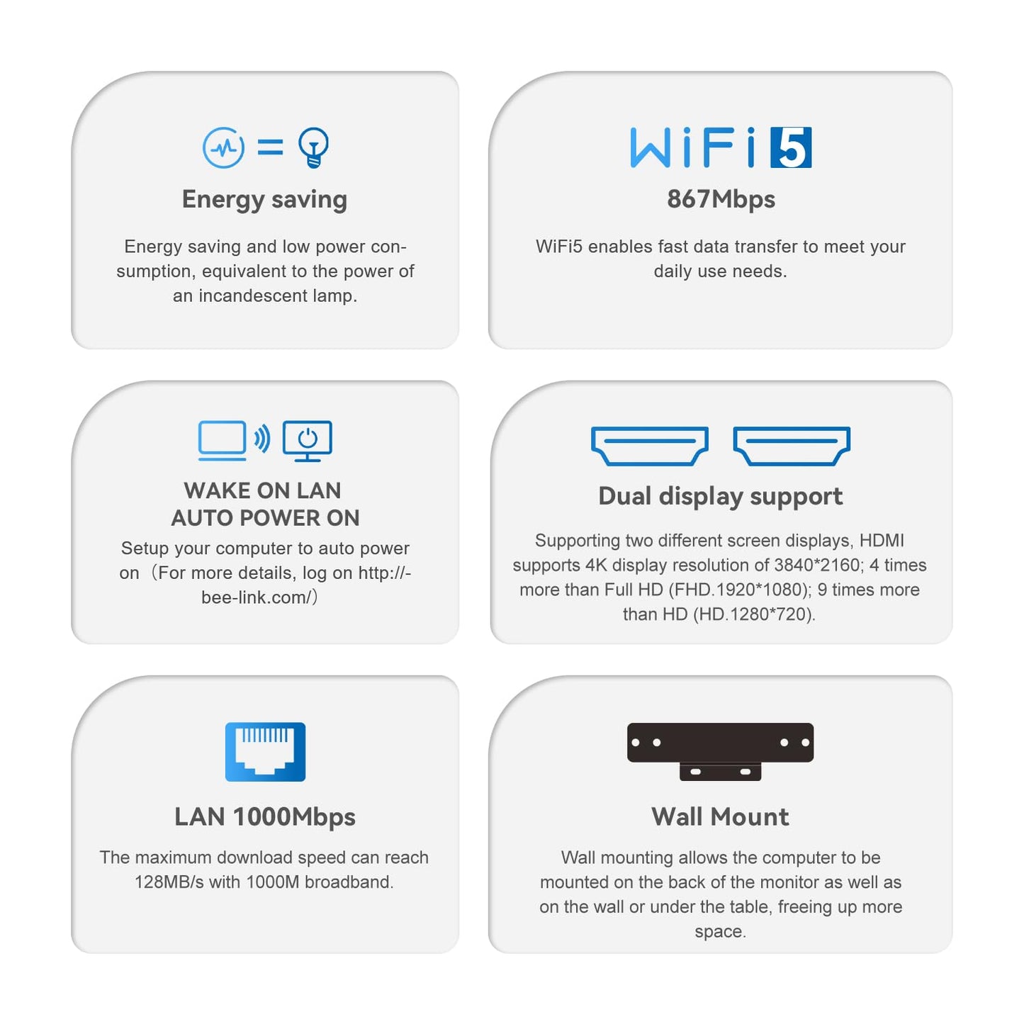 Beelink Mini S12 Mini PC, Alder Lake-N N95 (4C/4T, up to 3.4 GHz) 16GB DDR4 RAM 500GB M.2 2280 SSD, Mini Desktop Computer 4K 60Hz Dual HDMI, WiFi5, Bluetooth 4.2, Gigabit Ethernet