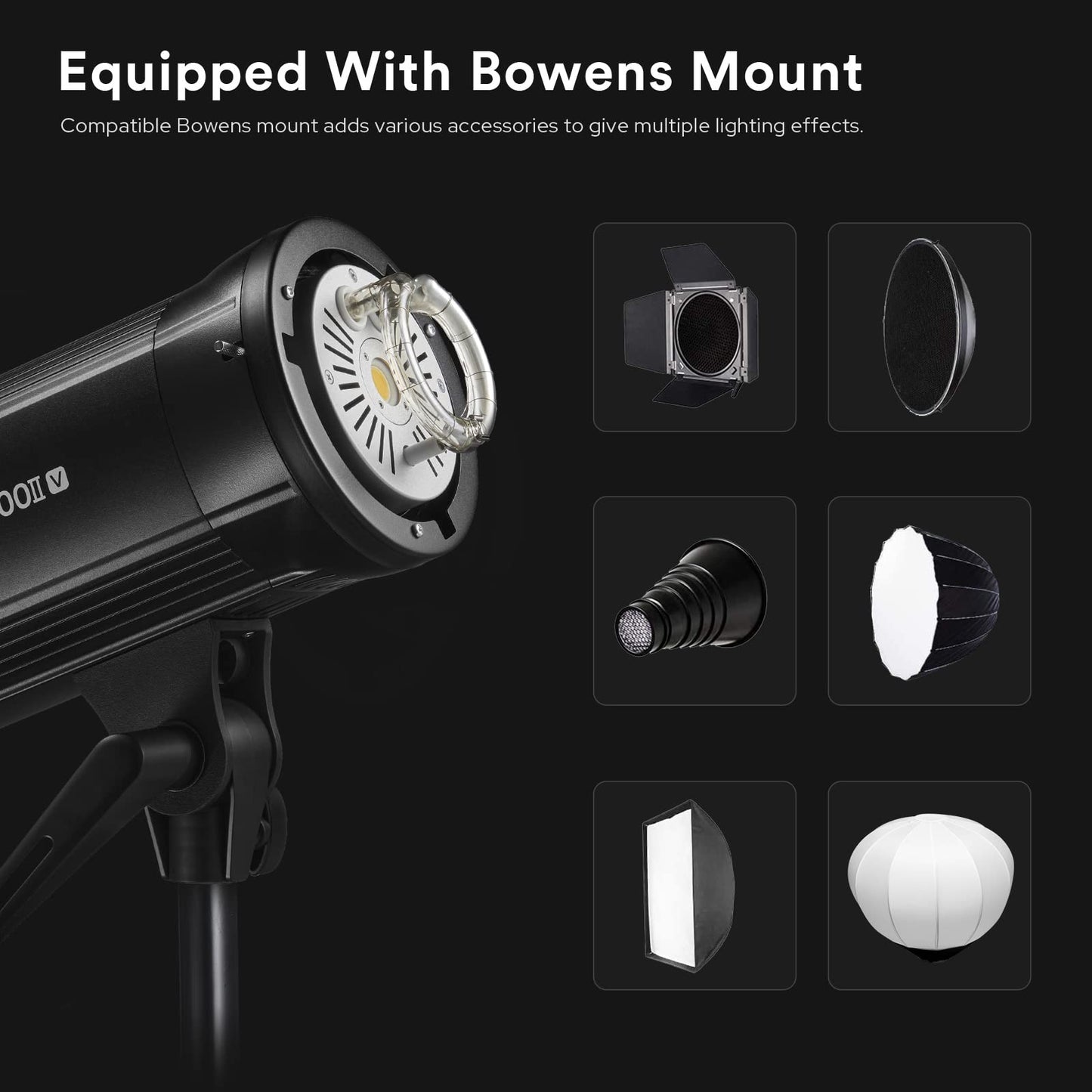 GODOX SK400II-V 400Ws 5600K Bowens Mount Photo Studio Strobe Light, Built-in 2.4G Wireless X System with LED modeling lamp Photography Flash