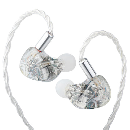LINSOUL Kiwi Ears Orchestra Lite Performance Custom 8BA In-Ear Monitor IEM with Detachable 4-Wire 7N Oxygen-Free Copper OFC Cable, Handcrafted Faceplate (Clear)