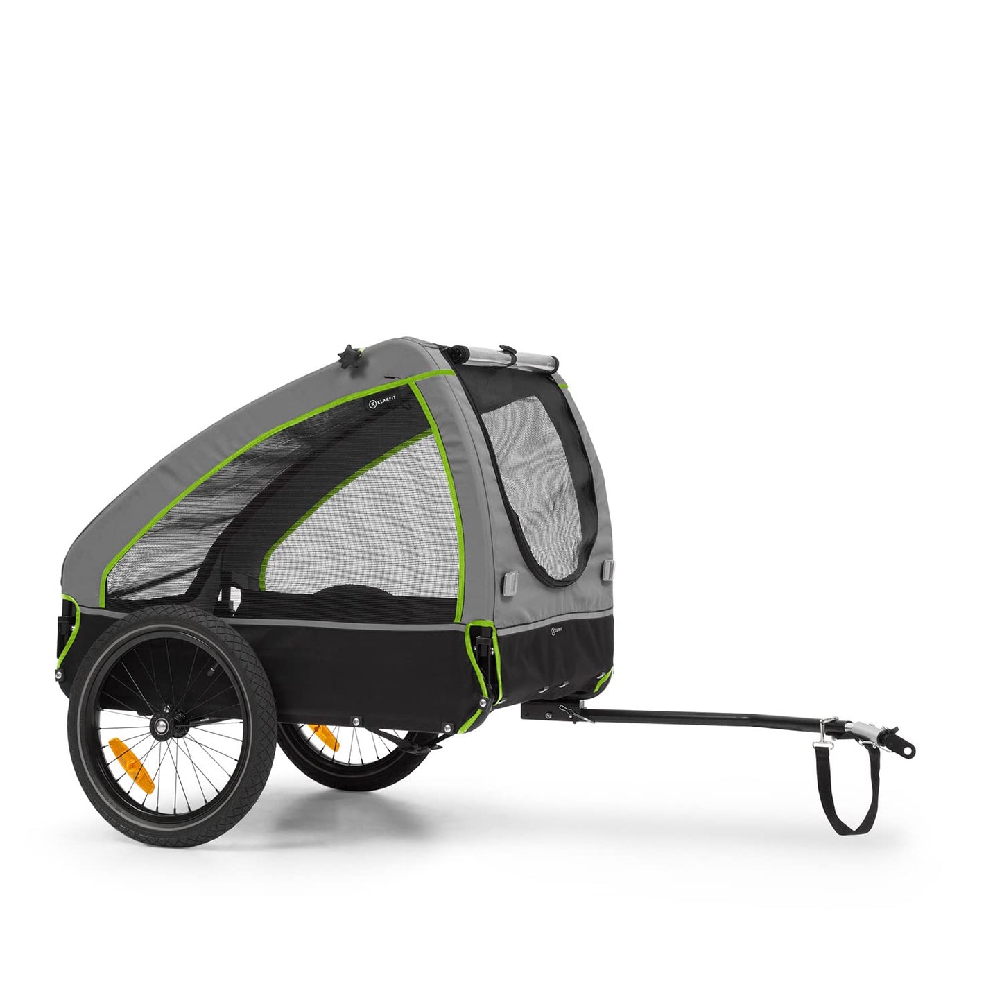 Klarfit 2-in-1 bike trailer & dog buggy, foldable, dog trailer with suspension, reflectors & leash, for dogs up to 45kg